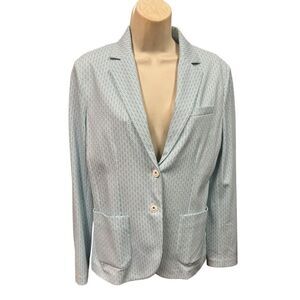 Circolo Giaccia Slim Fit Piquet Blazer in Baia NWT Size 46/10